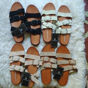 Lot of 4 suede volcom sandals size 7